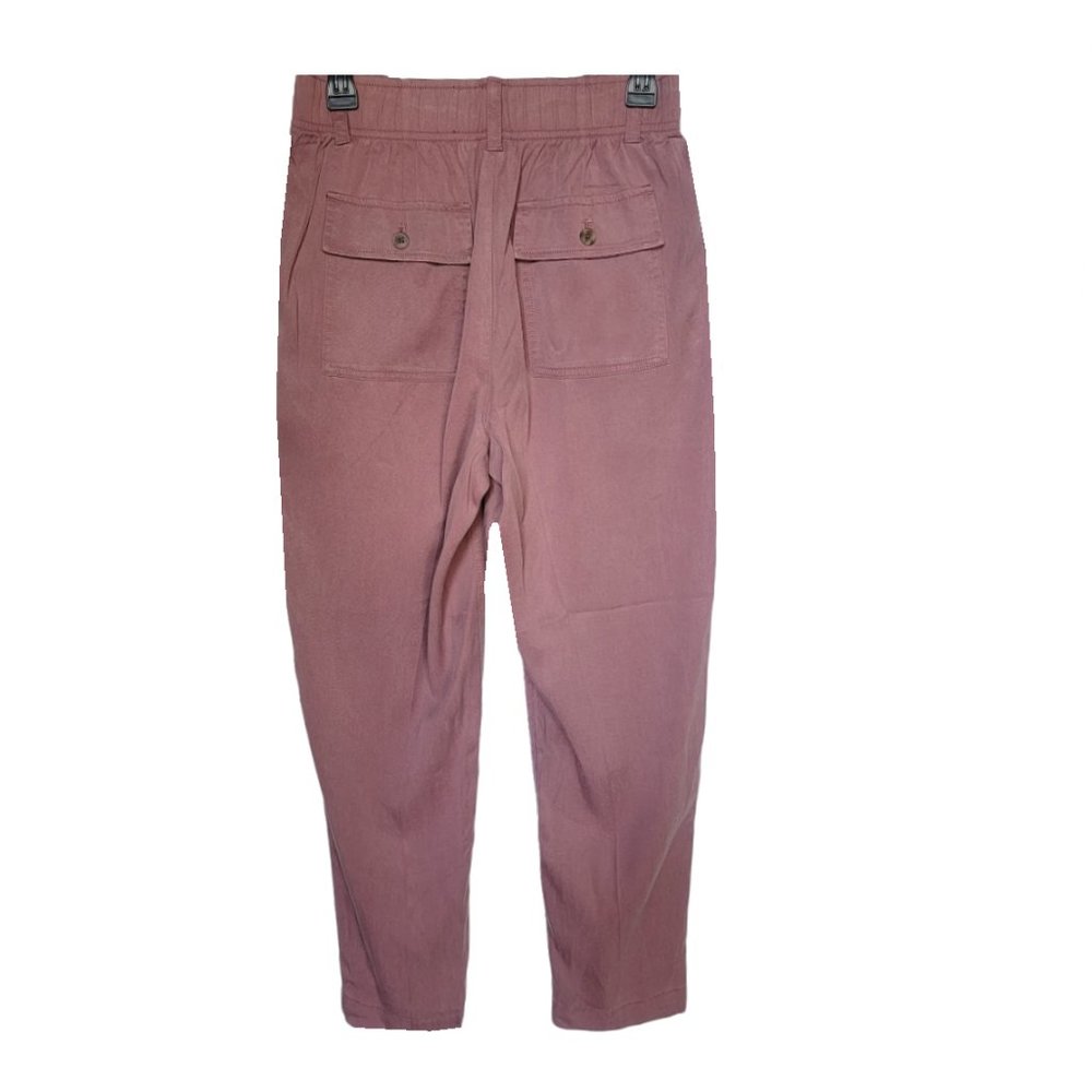 NWT Sz 4,8 Women Gap rose pink Tencel Lyocell High Rise Pull-On Pants 733615 - Picture 3 of 8